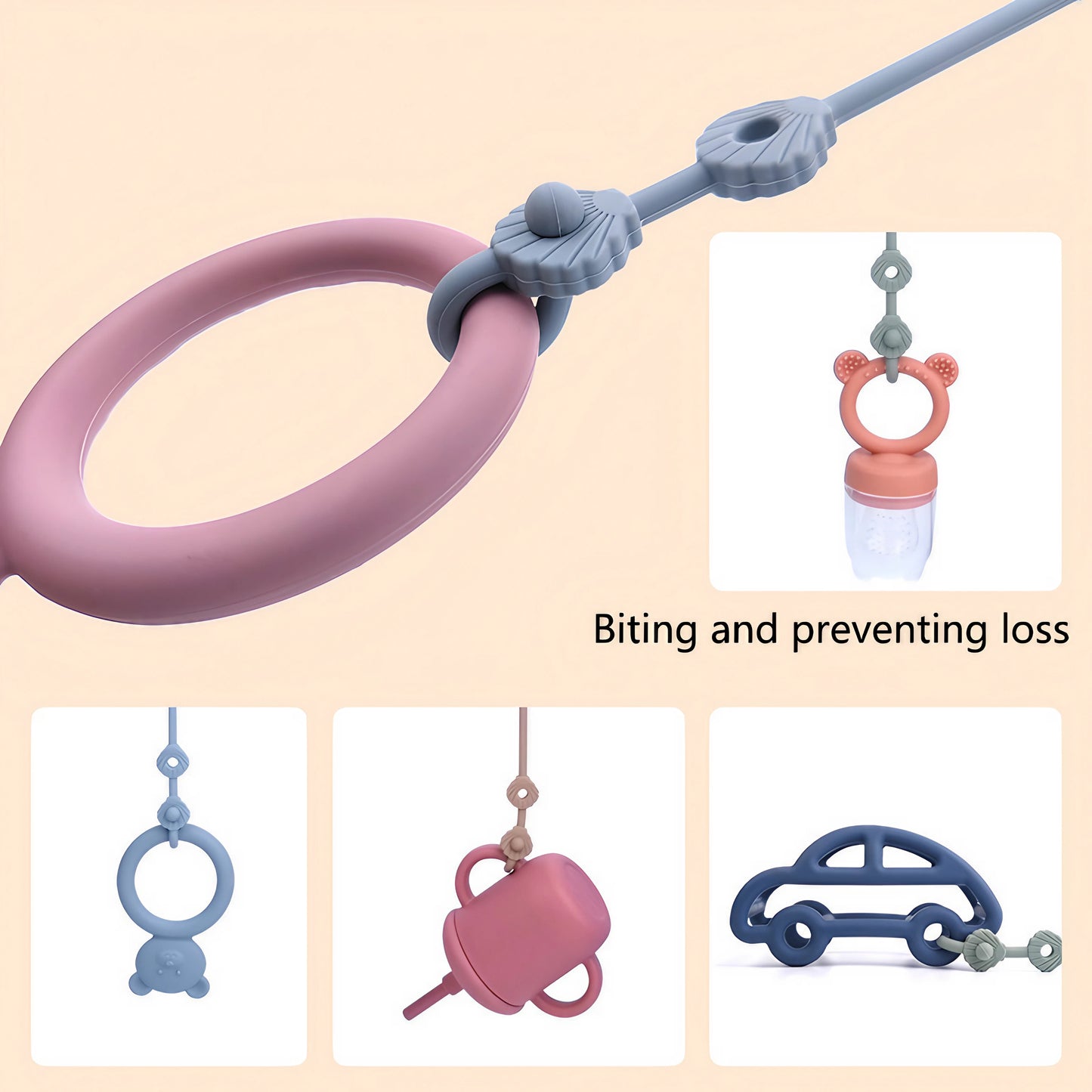 Shell Toys Pacifier Strap Holder