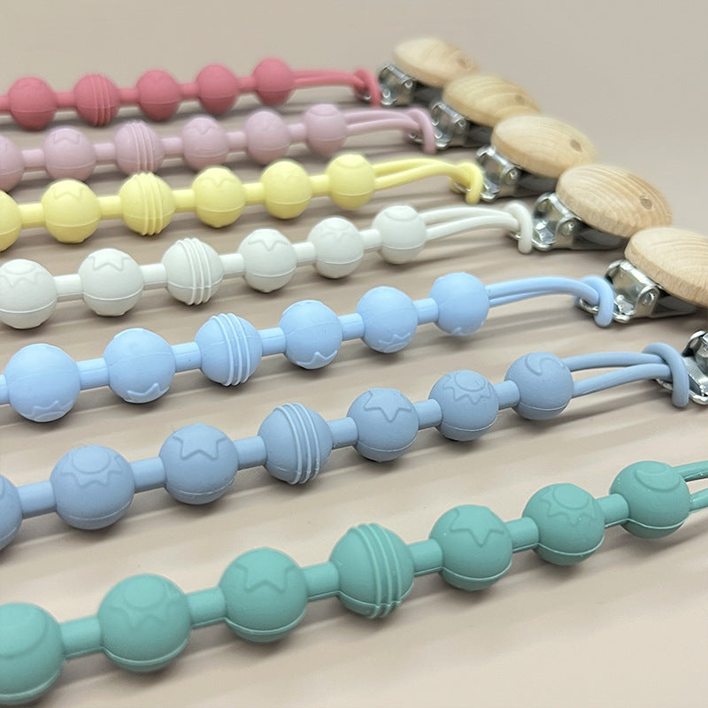 Pacifier Clip Chain Wooden Clip