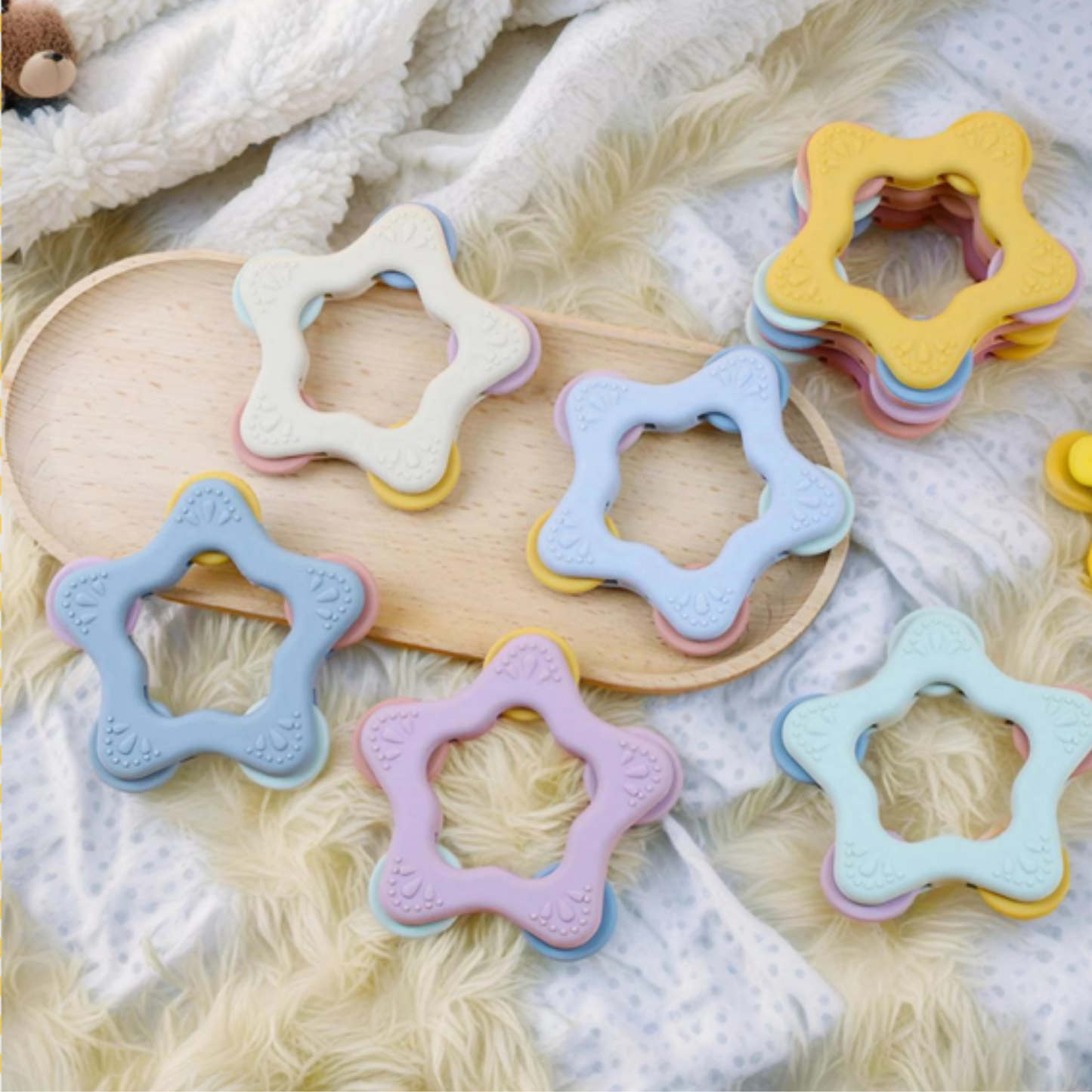 Star Silicone Baby Teether