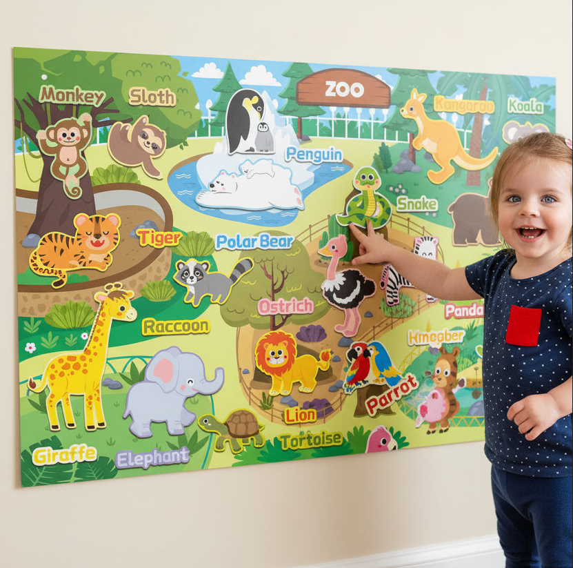 Zoo Wall-Mounted Busy Board