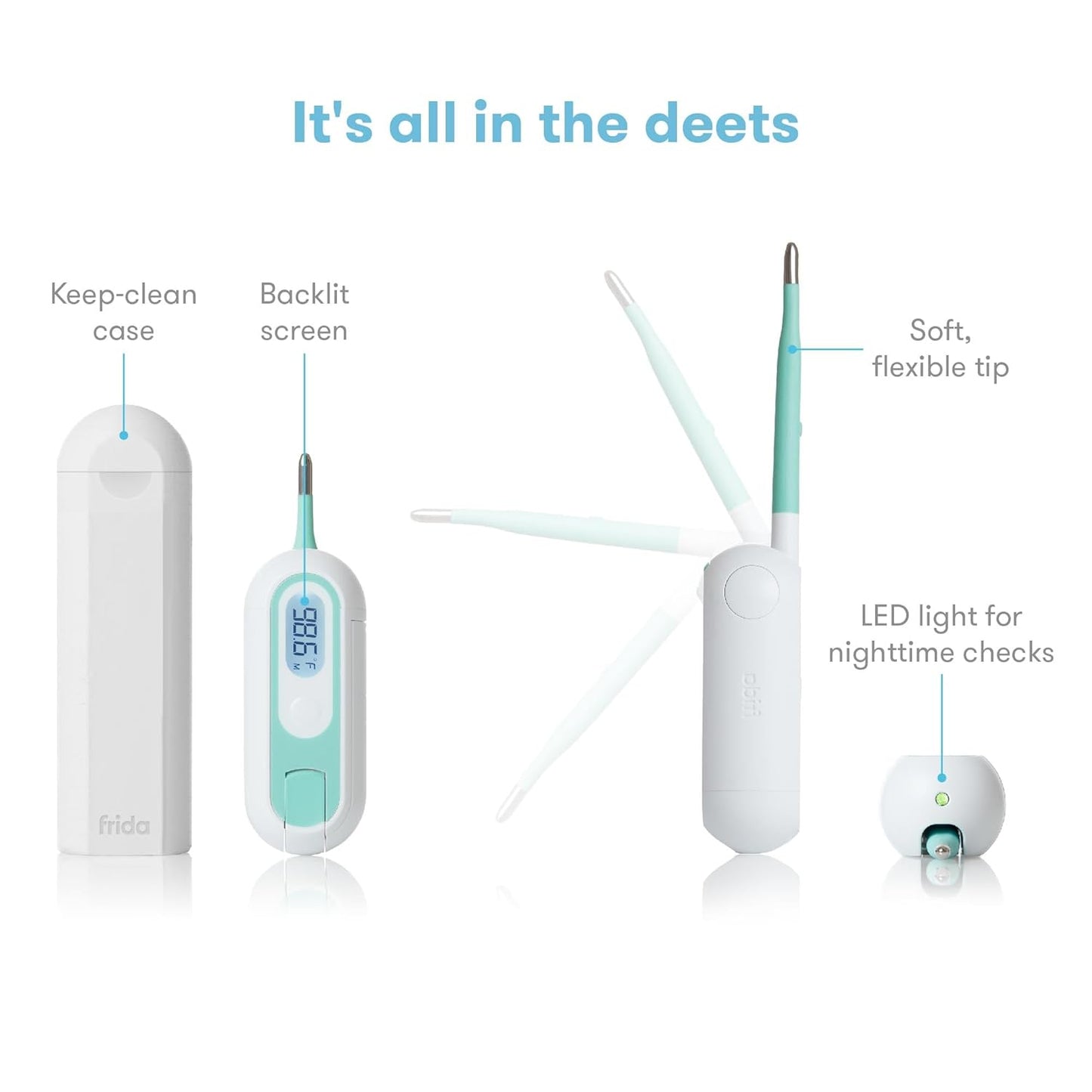 Frida Baby 3-in-1 Rectal, Underarm & Oral Thermometer for Kids