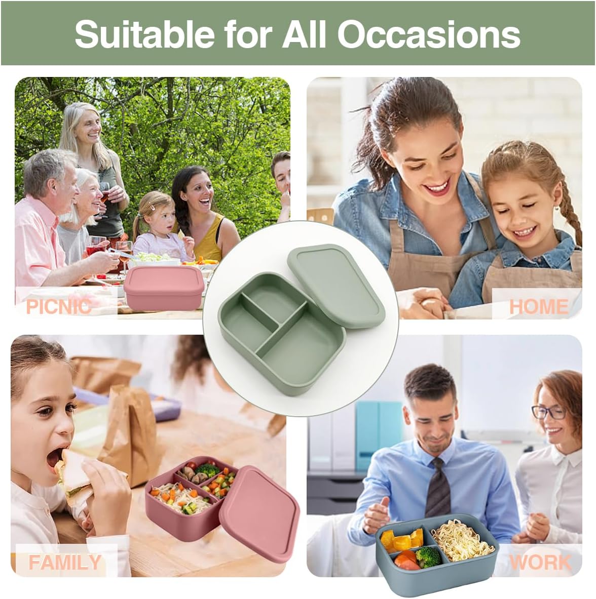 Silicone Bento Box (Medium)