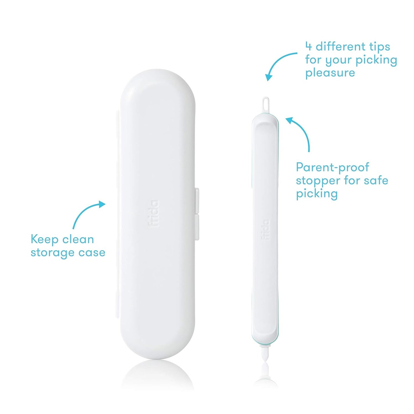 Frida Baby 3-in-1 Nose, Nail + Ear Picker by Frida Baby Safely Clean Baby's Boogers, Ear Wax & More