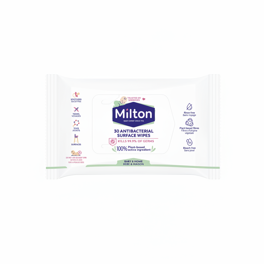 MILTON ANTIBACTERIAL SURFACE WIPES