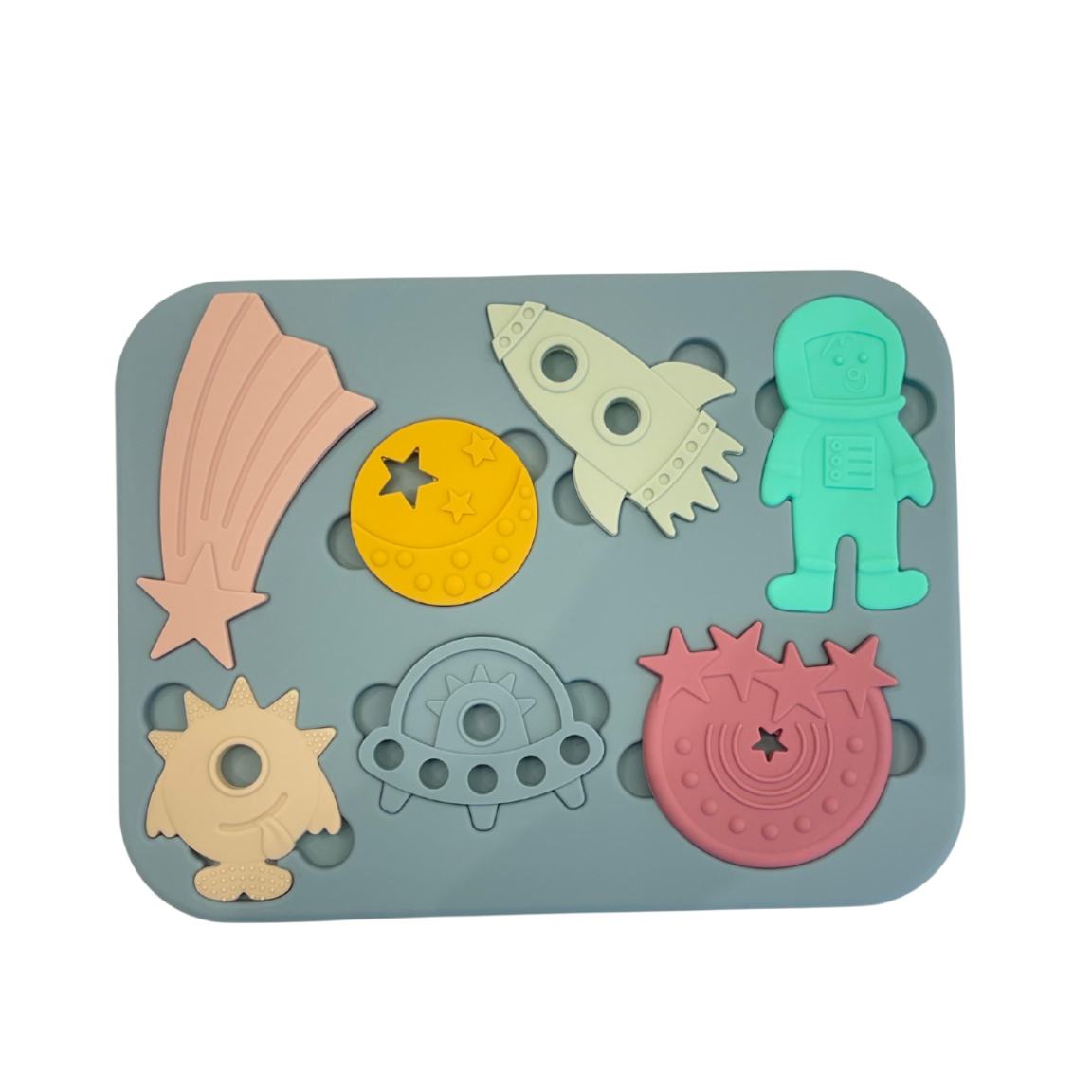 7pcs Puzzle Teether + Sensory Set