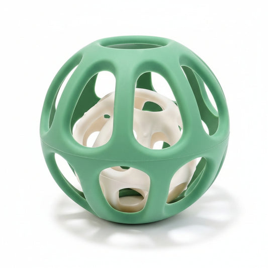 2-in-1 Baby Teething Silicone Ball
