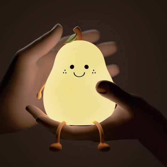 Pear Night Lamp – Soft Silicone Rechargeable Night Light