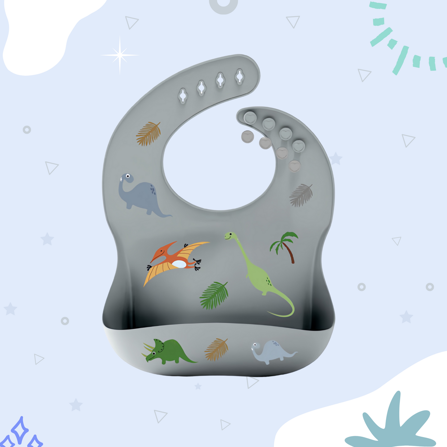 Silicone Baby Bib with Cute Design – Waterproof & Easy to Clean