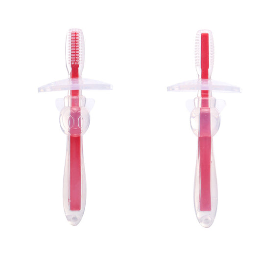 1 Sided Silicone Baby Toothbrush with Safety Stopper