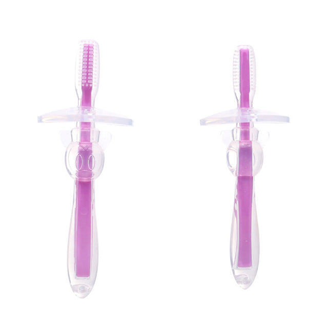 1 Sided Silicone Baby Toothbrush with Safety Stopper