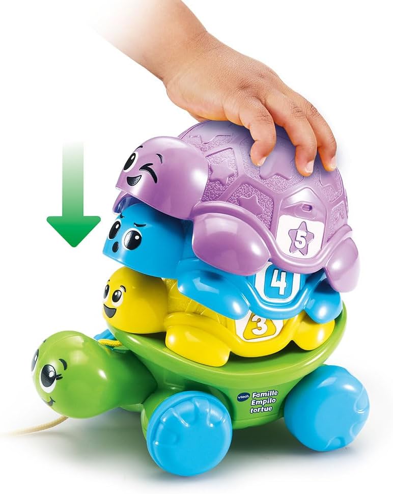 (Vtech) Famille Empilo Tortue – 4-in-1 Stacking & Pull-Along Turtle Set