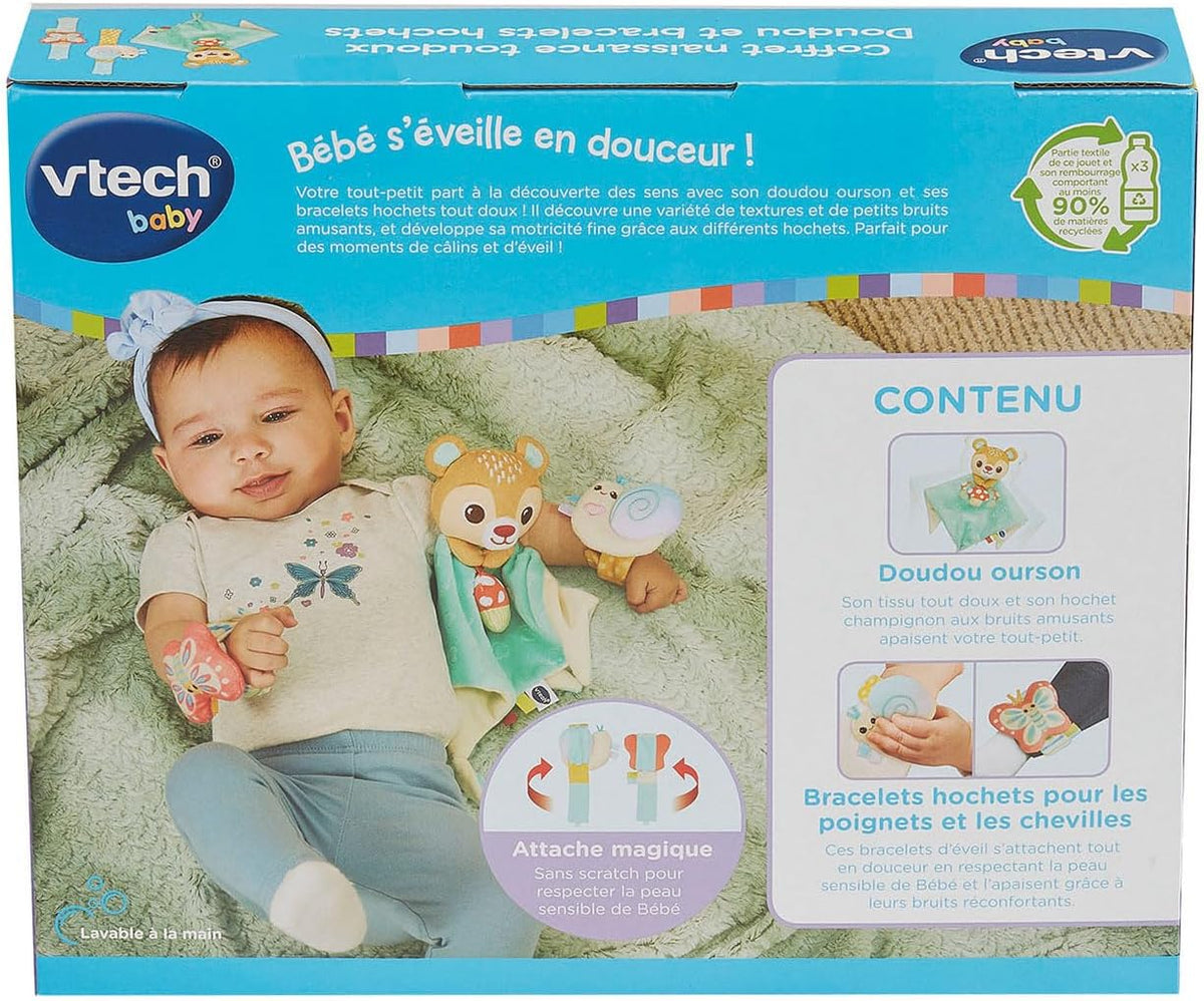 (VTECH) Coffret Naissance Toudoux Doudou et Bracelets Hochets (VTFR)