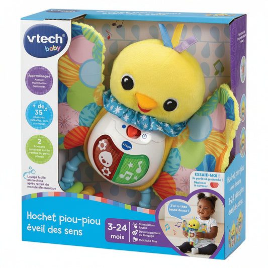 (VTech) Piou-Piou Eveil des sens – Interactive Musical Plush Bird (FR)