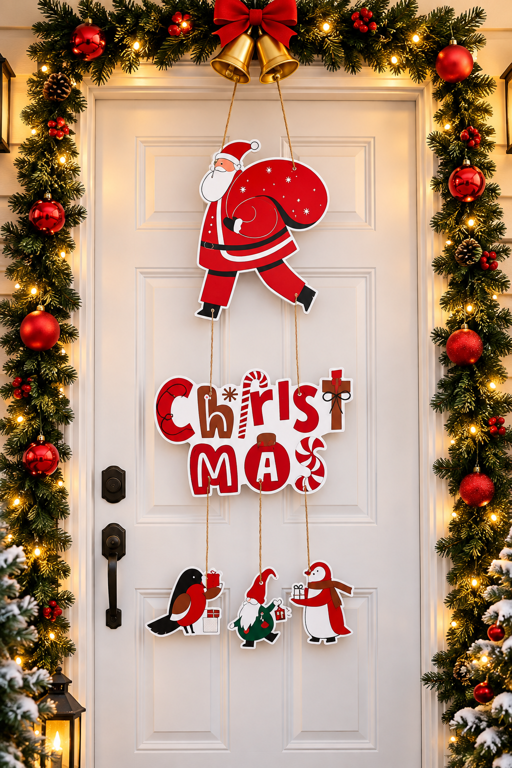 Christmas Santa Claus Hanging Door Decoration – Merry Christmas Ornament