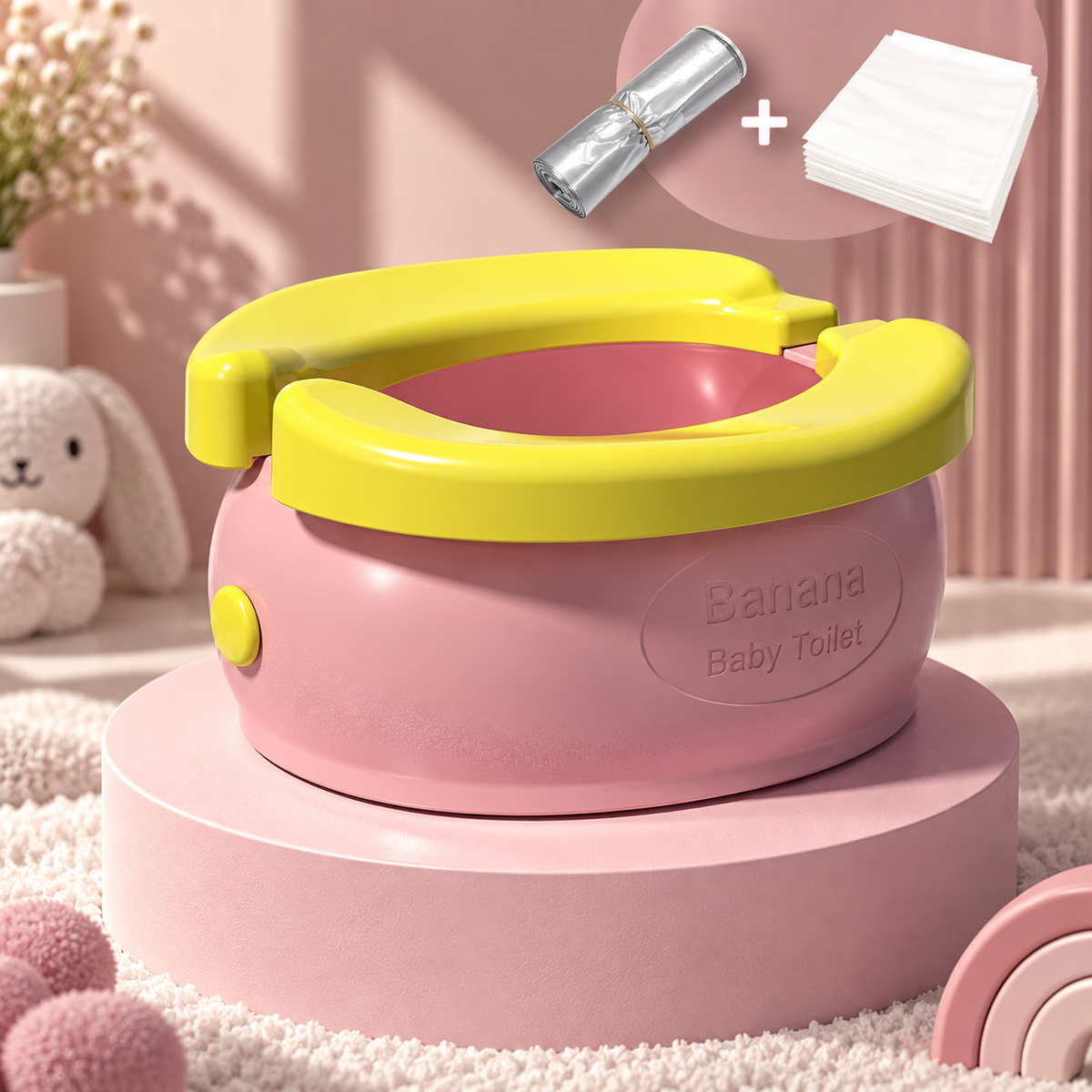 Portable Baby Potty with Travel Bag & Waste Bags