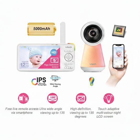Vtech 5" Smart Wi-Fi 2K Video Monitor – RM5756HD