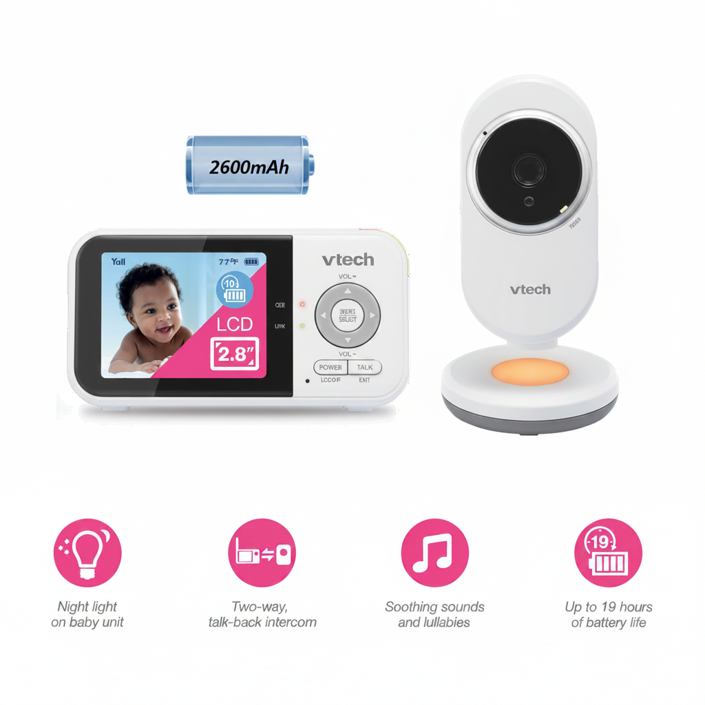 Vtech 2.8" Video Monitor with Night Light – VM3254