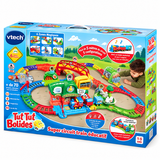 (VTECH) Tut Tut Bolides Super Circuit Train Éducatif (VTFR)