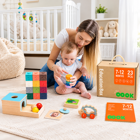 Montessori Educational Box – 7 to 12 Months | 22 Pieces
