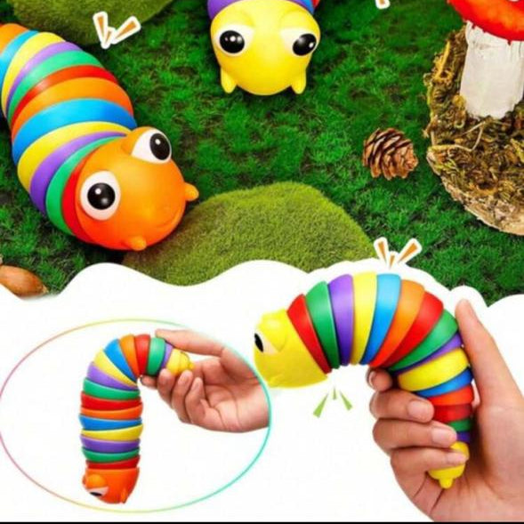 Color Fuzzy Caterpillar Sensory Toy