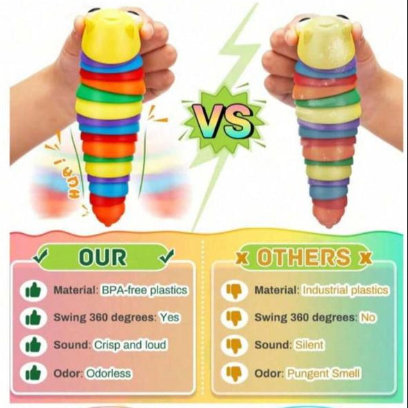 Color Fuzzy Caterpillar Sensory Toy
