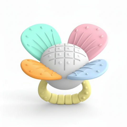 Rainbow Flower Rattle Teether