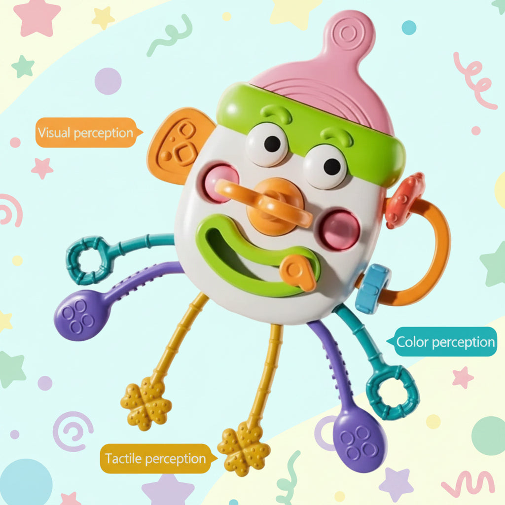 Clown Silicone Pull Cord Activity Toy