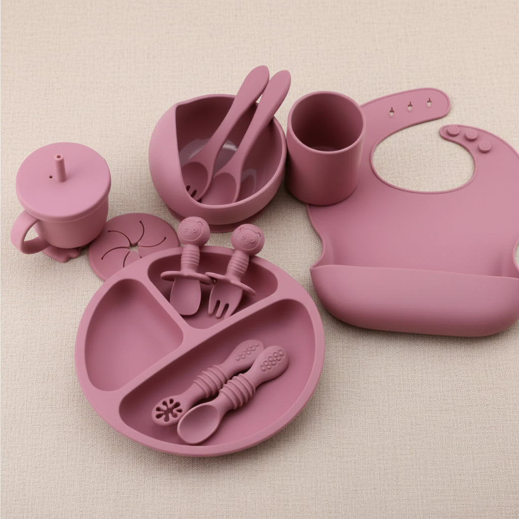 12 PCS Silicone Feeding Set