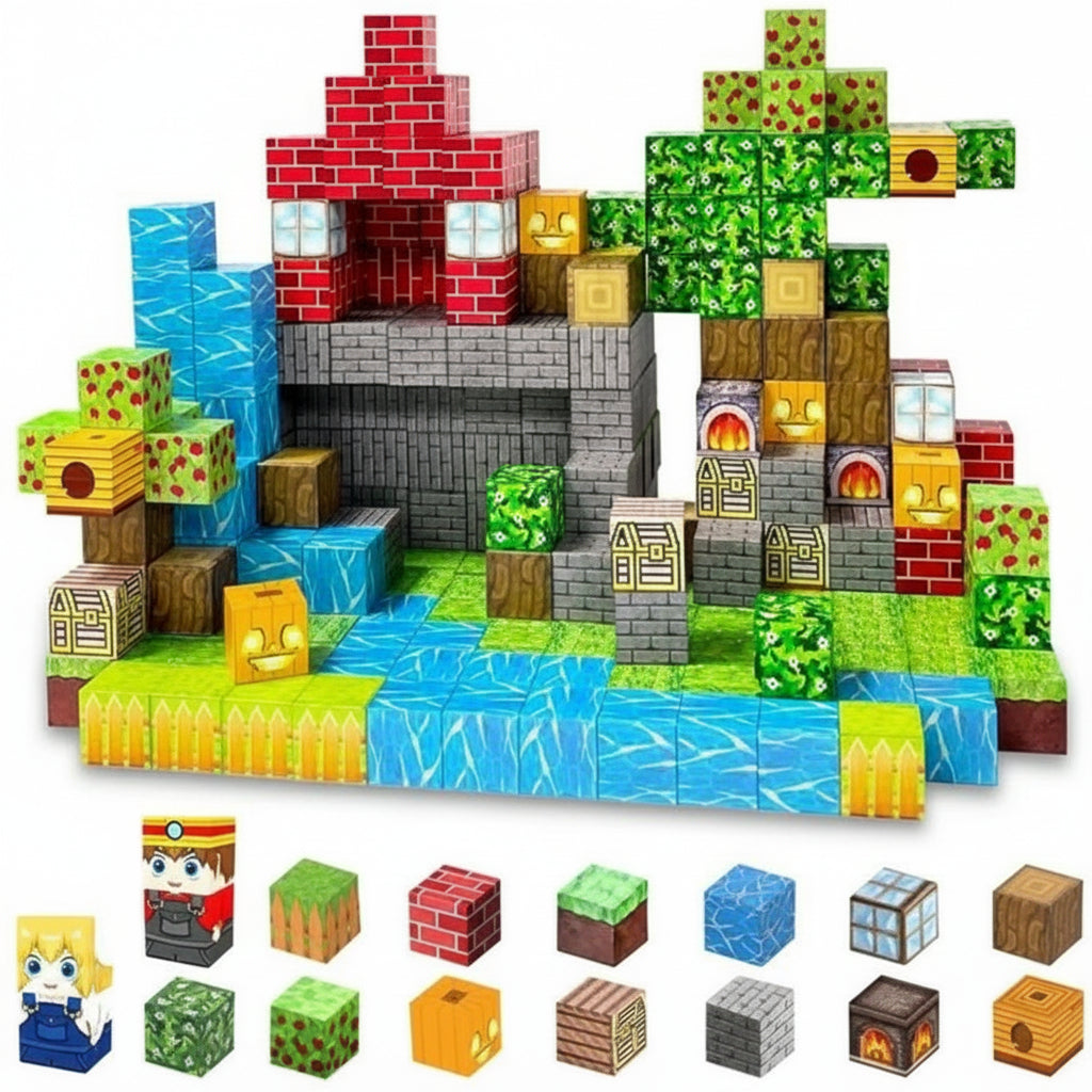 Magnetic Building Block Set – STEM Montessori Sensory Toy