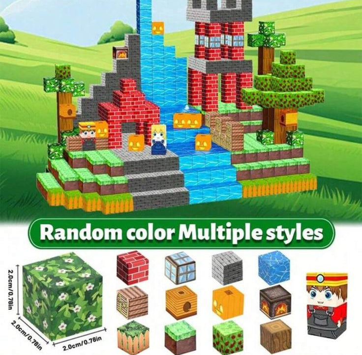 Magnetic Building Block Set – STEM Montessori Sensory Toy