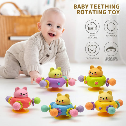 Rotating Bear Silicone Teether Toy