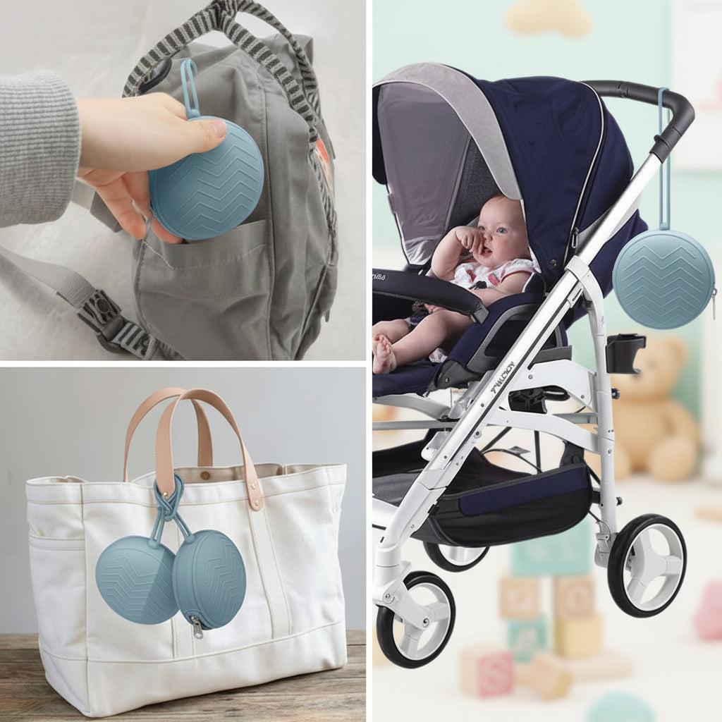 Silicone Pacifier Case with Zipper