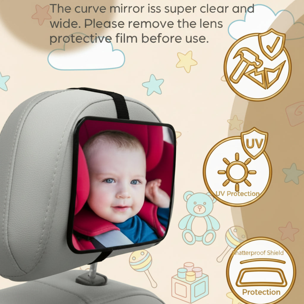 Shatterproof Baby Car Mirror