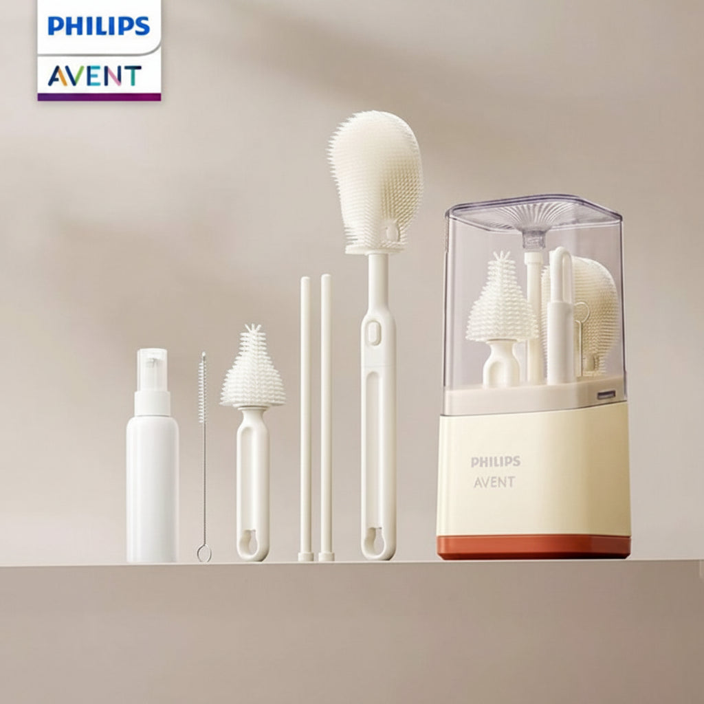 Philips Avent 6-in-1 Cleaning Brush Set – Clean, Dry &amp; Travel Easily