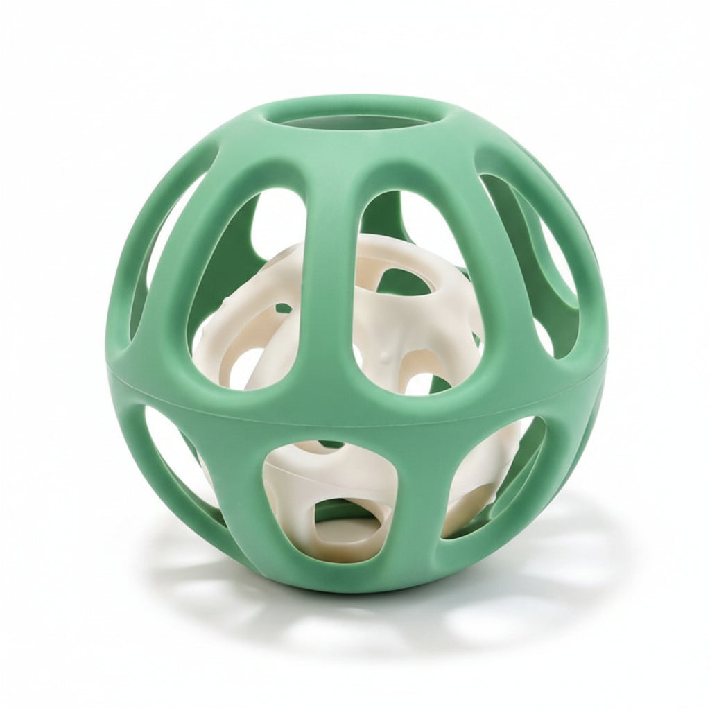 2-in-1 Baby Teething Silicone Ball