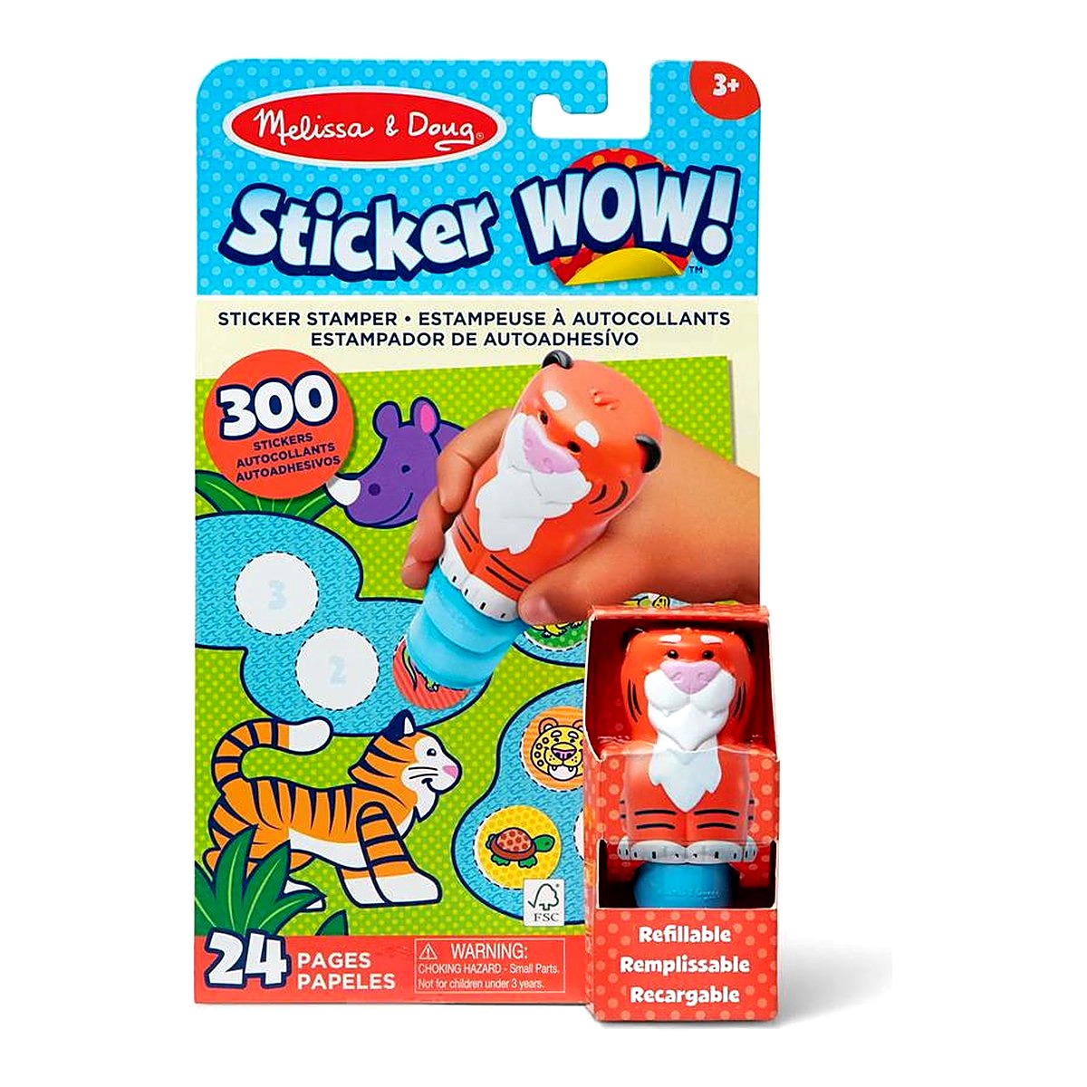 Melissa & Doug – Sticker WOW! Tiger Activity Pad & Sticker Stamper