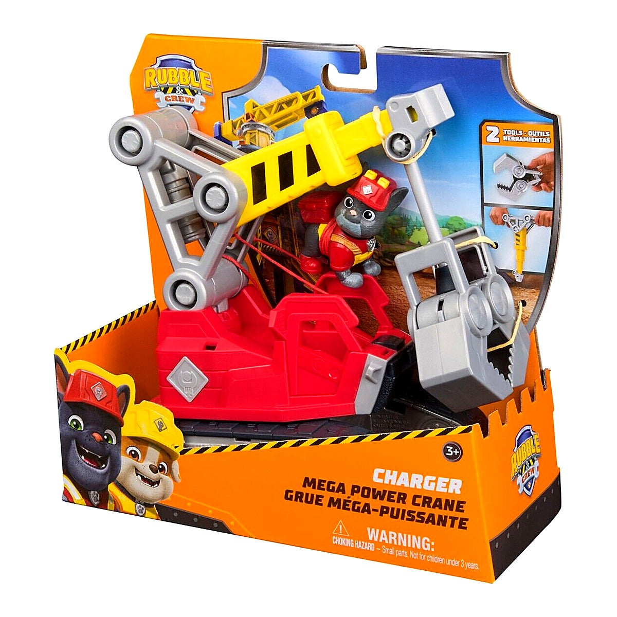 PAW Patrol Rubble & Crew – Charger's Mega Power Crane Tool Vehicle