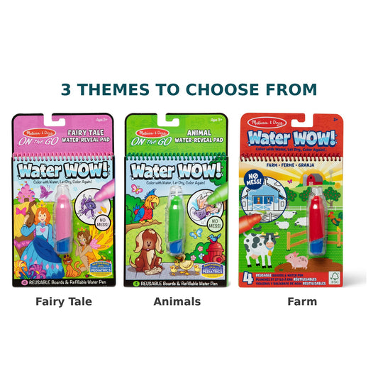 Melissa & Doug Water Wow! – 3 themes: Fairy Tale, Animals, Farm